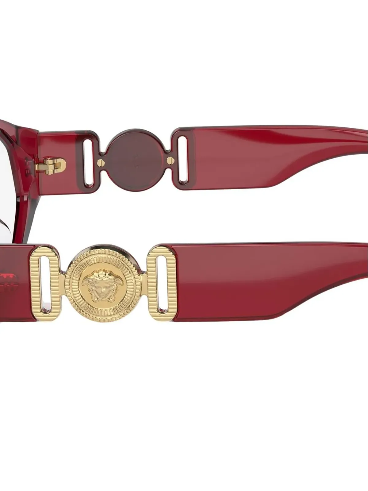 Versace Eyewear メデューサ・プレート・オプティカルグラス レッド - 画像3