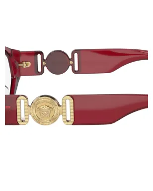 Versace Eyewear メデューサ・プレート・オプティカルグラス レッド - サムネイル3