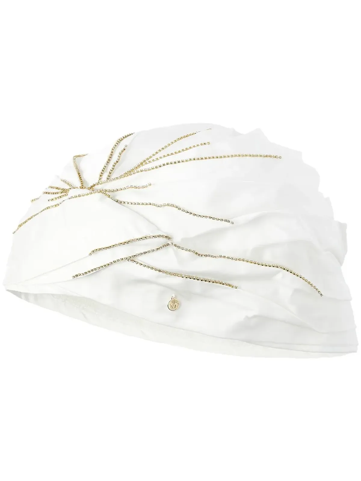 Maison Michel Carrie chains turban - White - 画像1