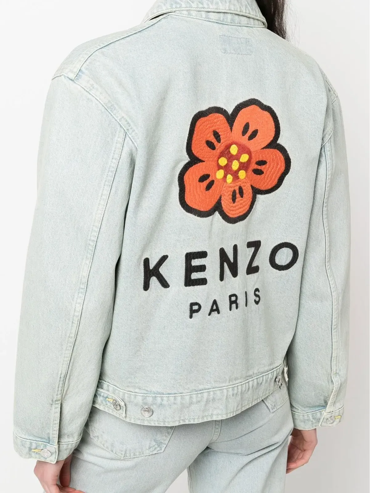 Kenzo 花柄プリント デニムジャケット - 画像5