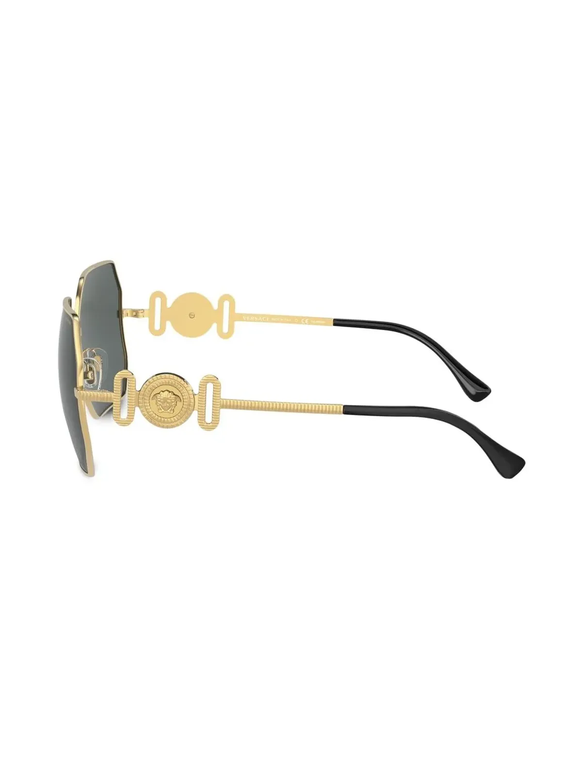 Versace Eyewear メデューサ・プレーク 幾何学フレーム サングラス - 画像3
