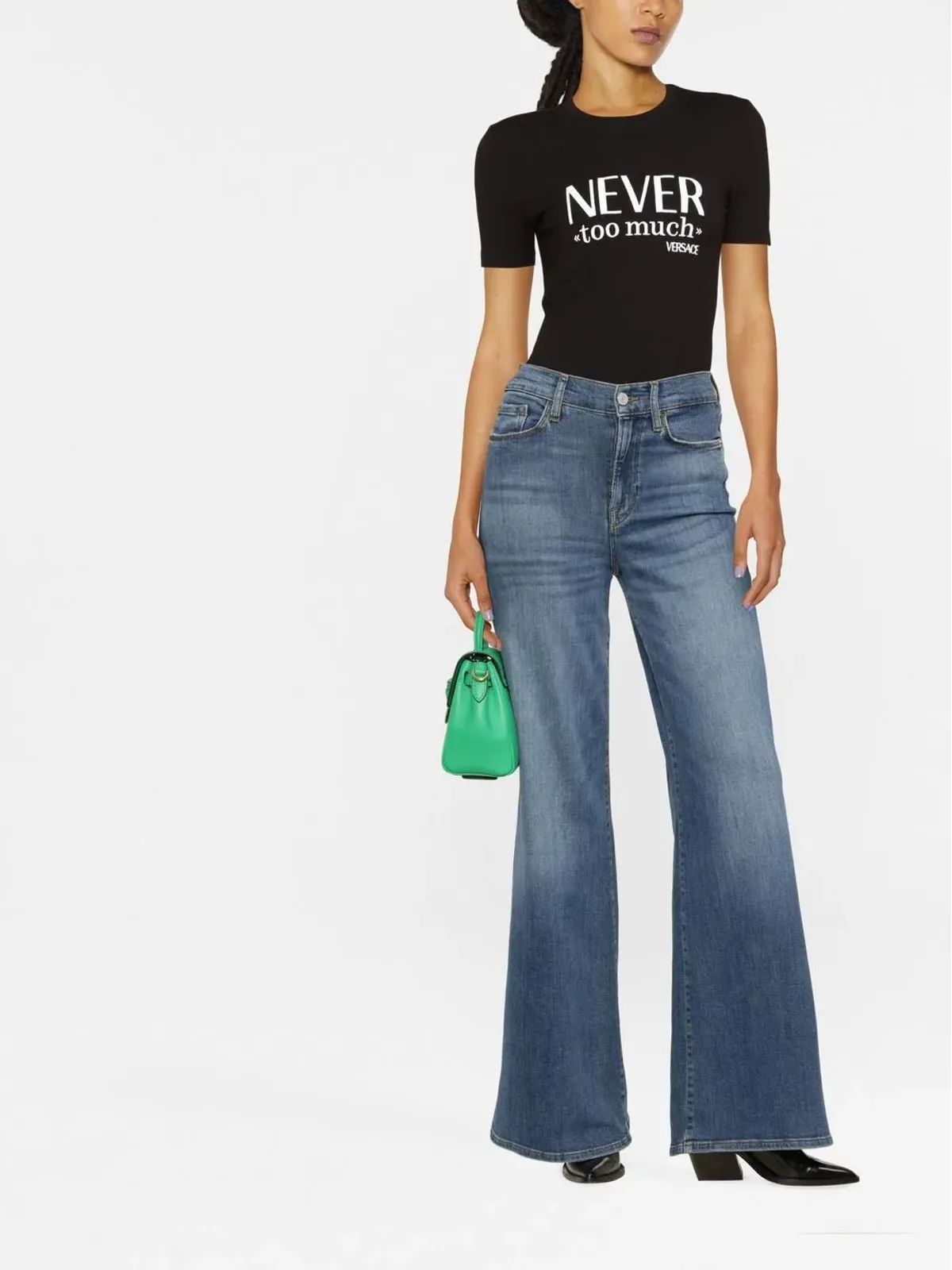 Versace スローガンプリント半袖Tシャツ - 画像2