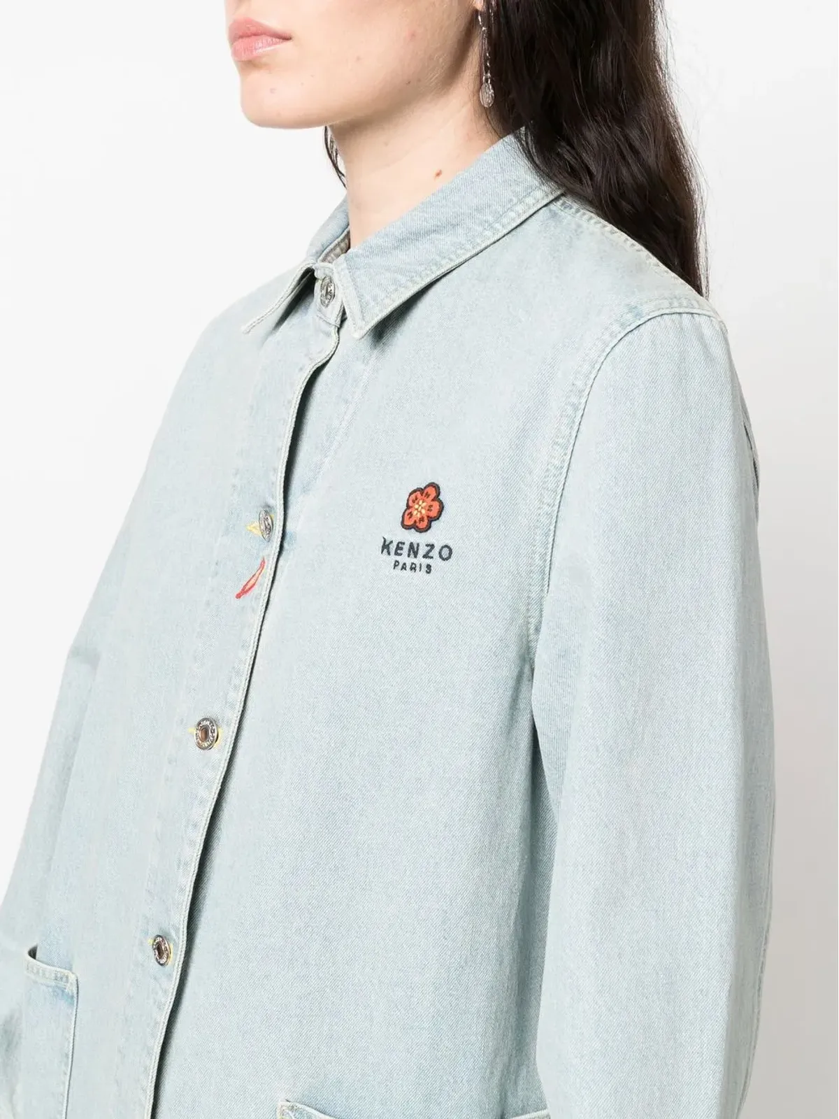 Kenzo x Nigo ロゴ刺繍デニムジャケット - 画像5