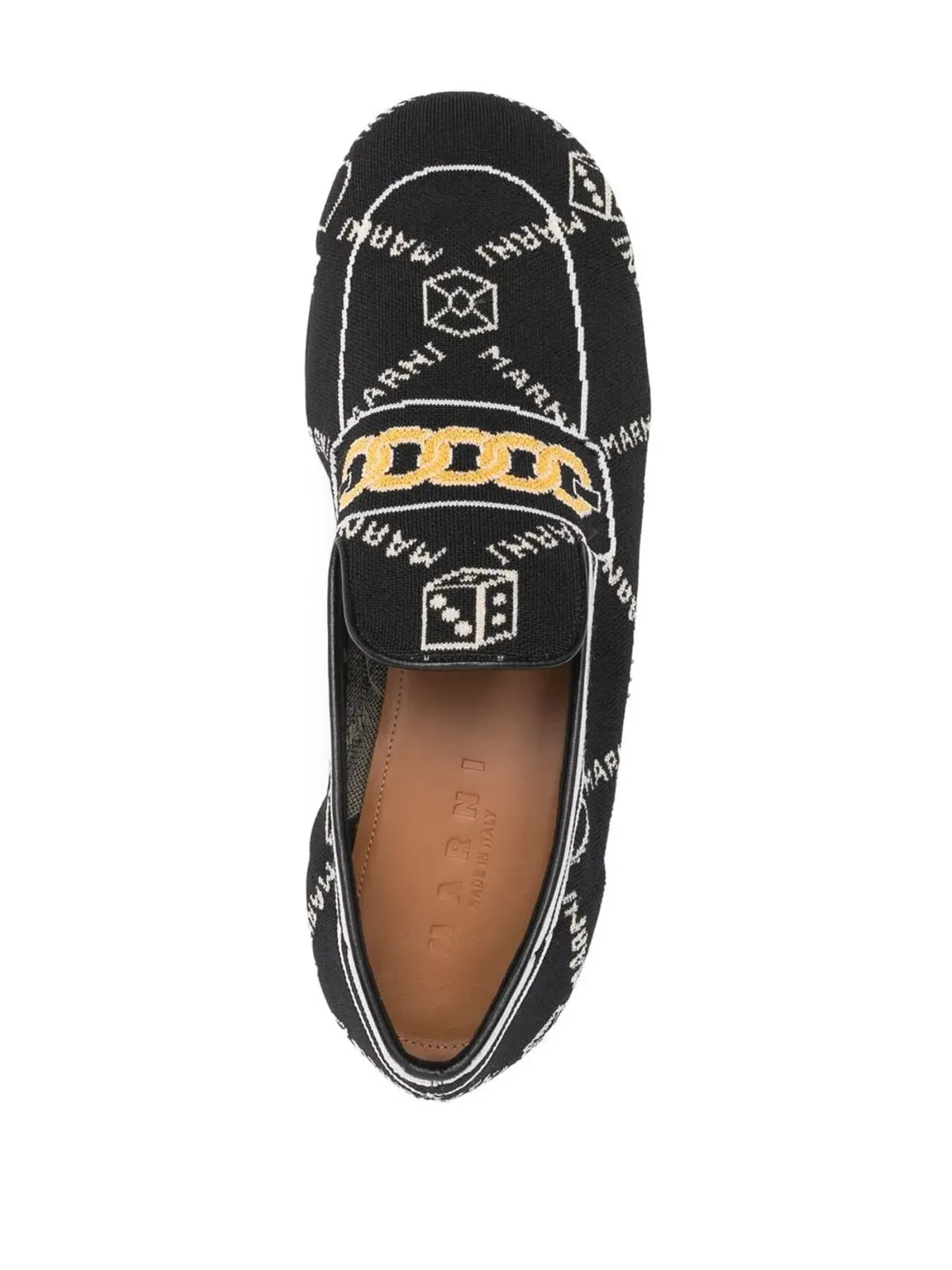 Marni オールオーバー ロゴジャカード ローファー - ブラック - 画像4
