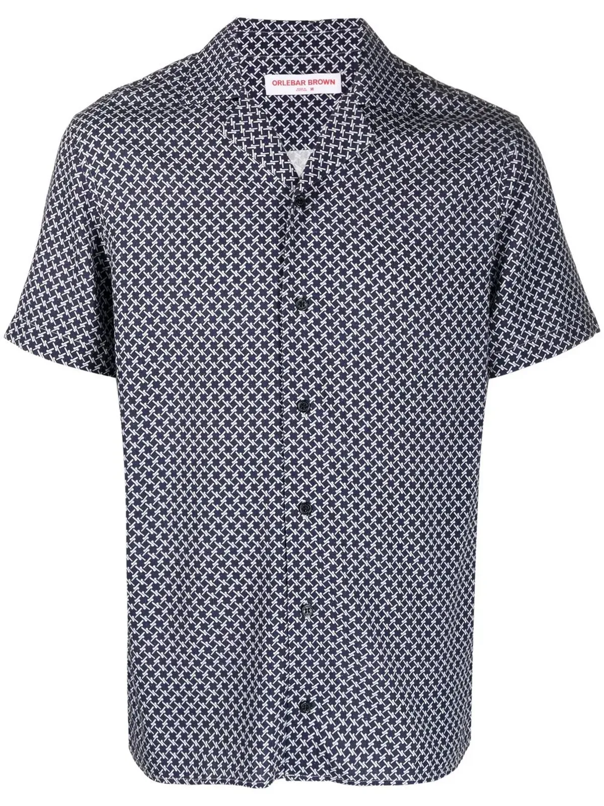 Orlebar Brown ブルーのオールオーバー・グラフィックプリント シャツ - 画像1