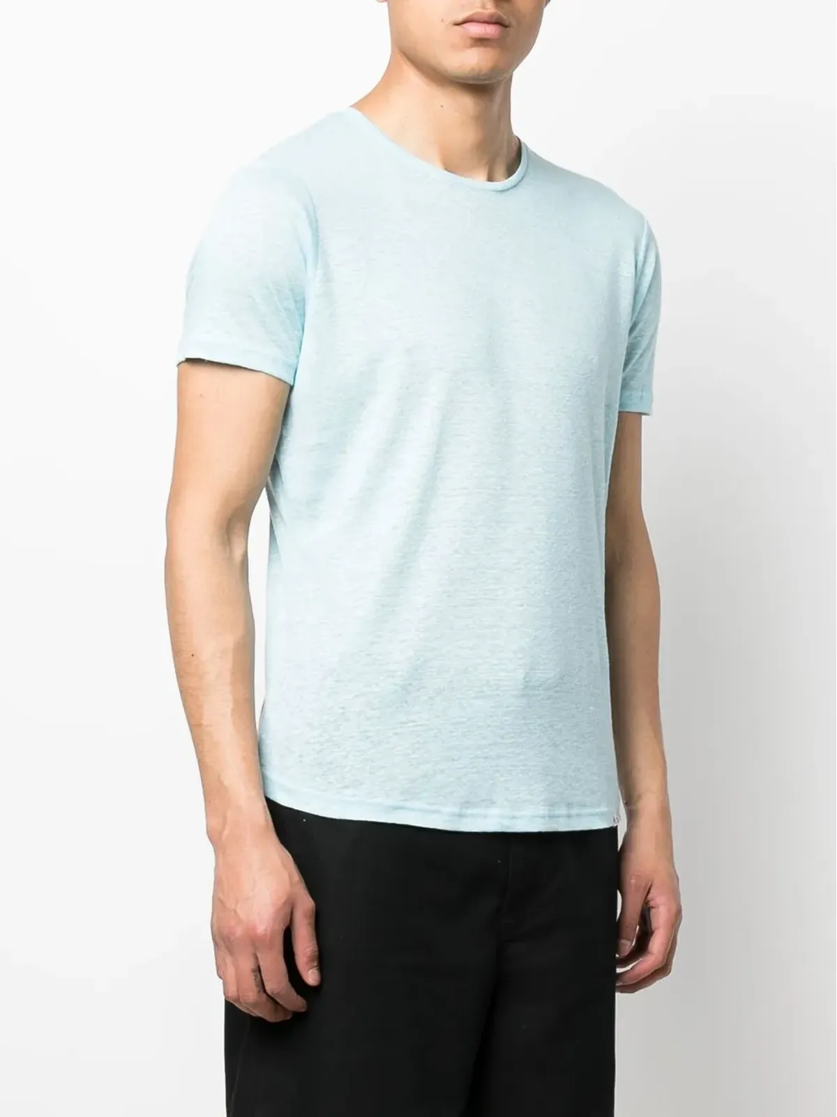 Orlebar Brown ラウンドネックリネンTシャツ - 画像3