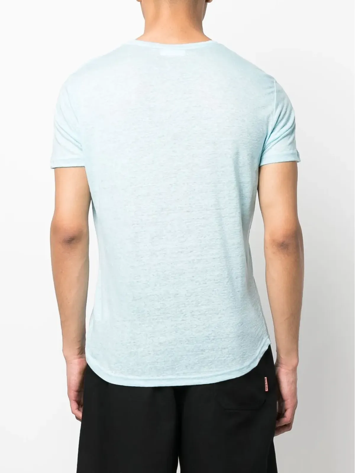 Orlebar Brown ラウンドネックリネンTシャツ - 画像4