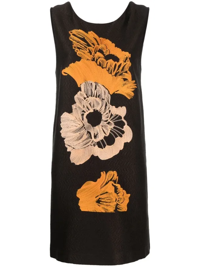 FERRAGAMO Ferragamo 刺繍花柄ディテールドレスの商品画像