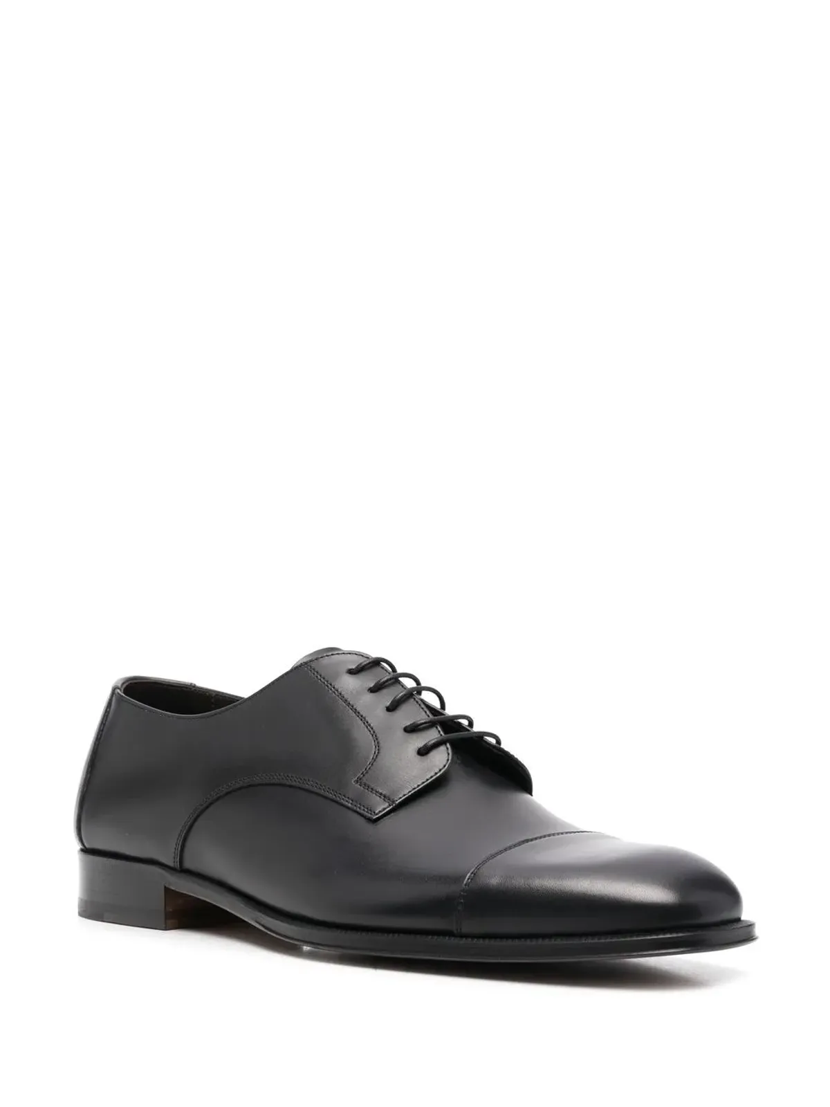 Canali レザー ダービーシューズ（ブラック） - 画像2