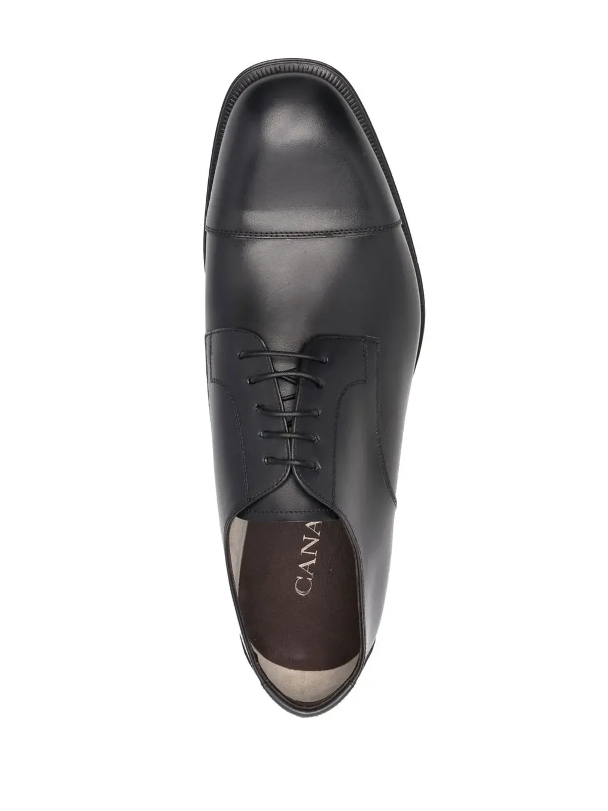 Canali レザー ダービーシューズ（ブラック） - 画像4