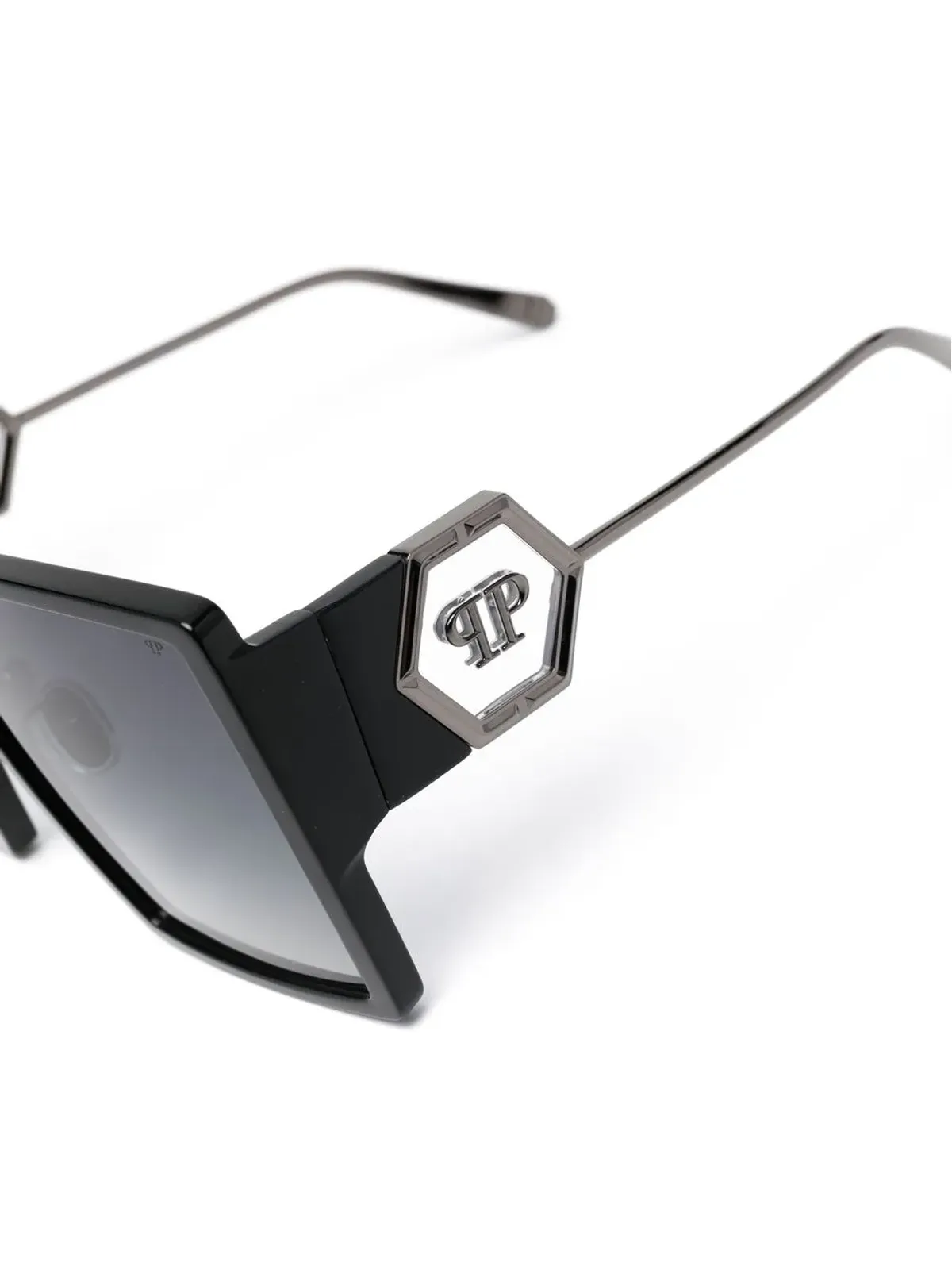 Philipp Plein Eyewear オーバサイズスクエアフレームサングラス - ブラック - 画像3