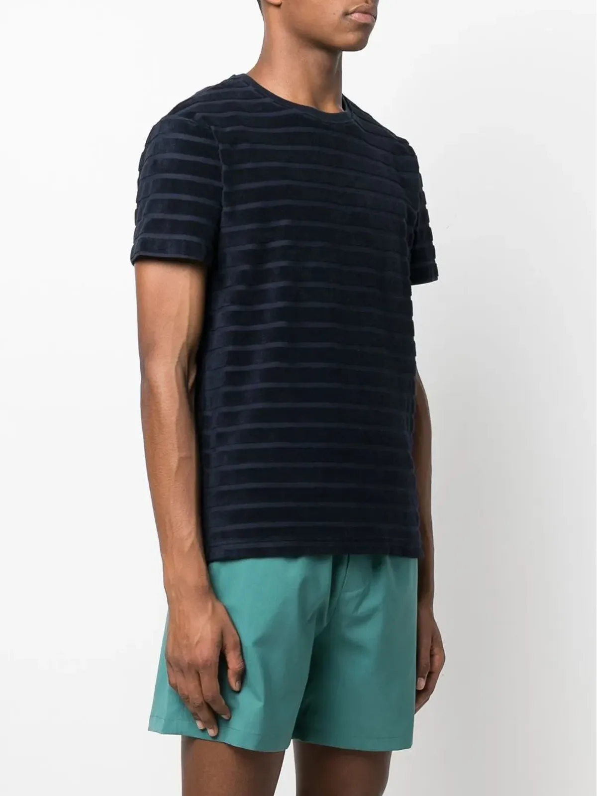 Orlebar Brown サミー・タオリングストライプTシャツ ブルー - 画像3