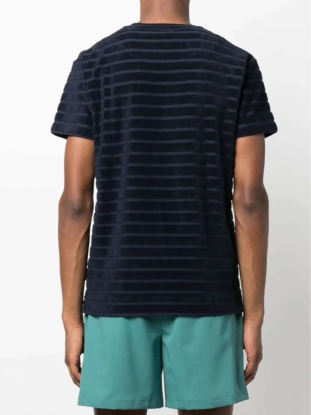 Orlebar Brown サミー・タオリングストライプTシャツ ブルー - 画像4