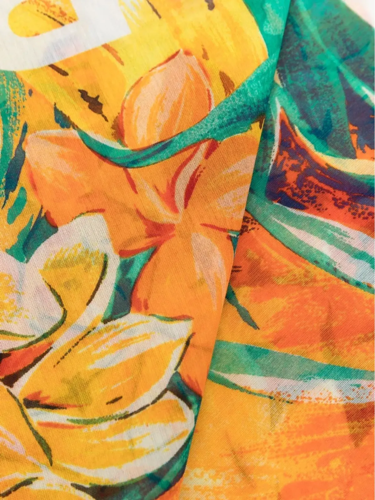 Orlebar Brown graphic-print logo scarf - Orange - 画像4