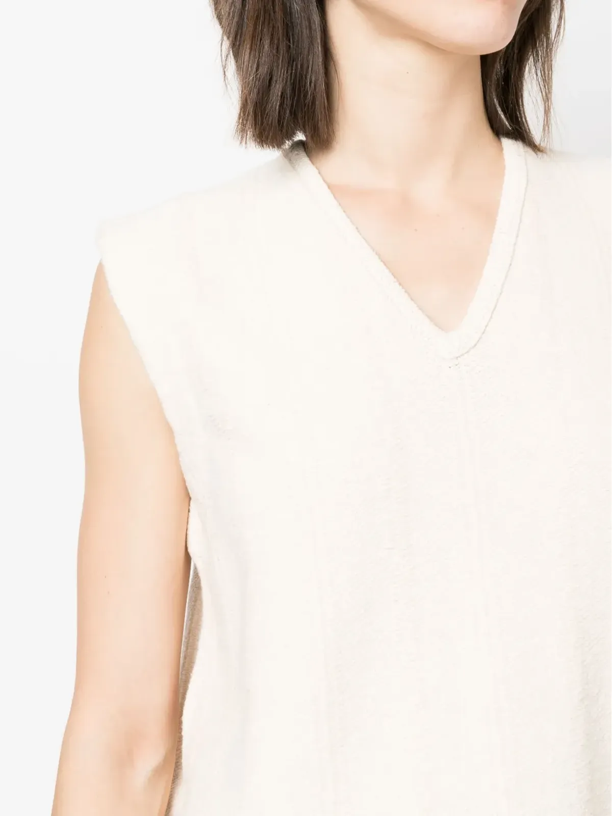 Jil Sander フリンジ付きVネックベストトップ - 画像5