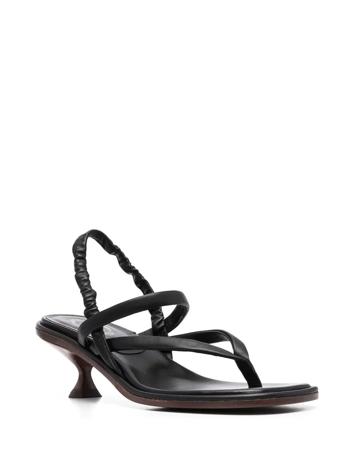 Tod's トングストラップ レザー スリングバック サンダル - 画像2
