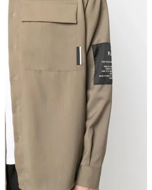 Low Brand ロゴパッチ袖ディテール シャツ - サムネイル5