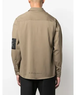 Low Brand ロゴパッチ袖ディテール シャツ - サムネイル4