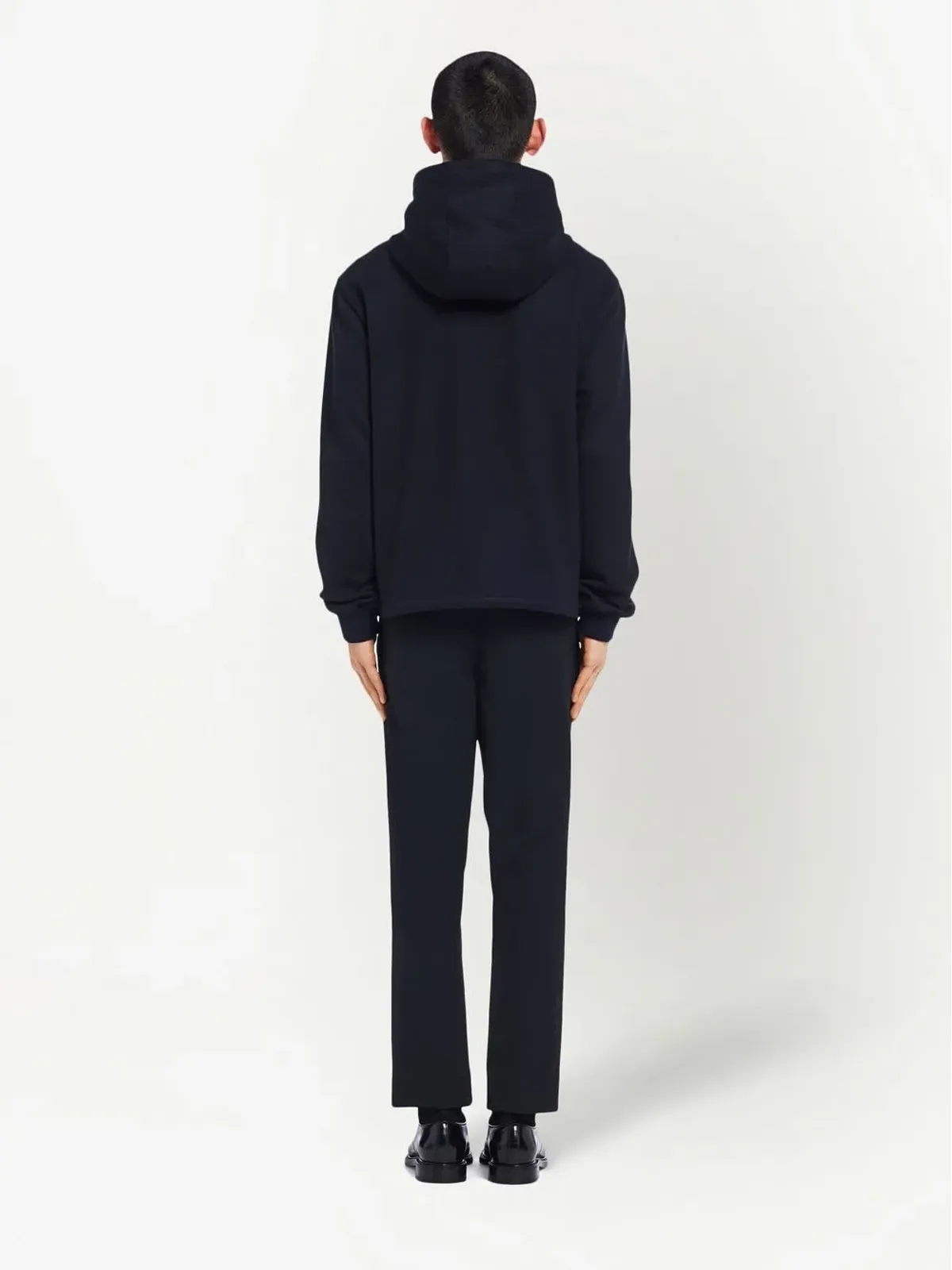 Prada ジップフロント ウール フーディ - Blue - 画像3