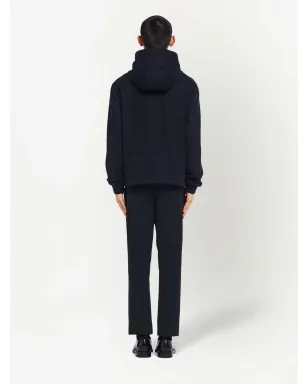 Prada ジップフロント ウール フーディ - Blue - サムネイル3