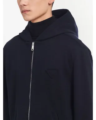 Prada ジップフロント ウール フーディ - Blue - サムネイル4