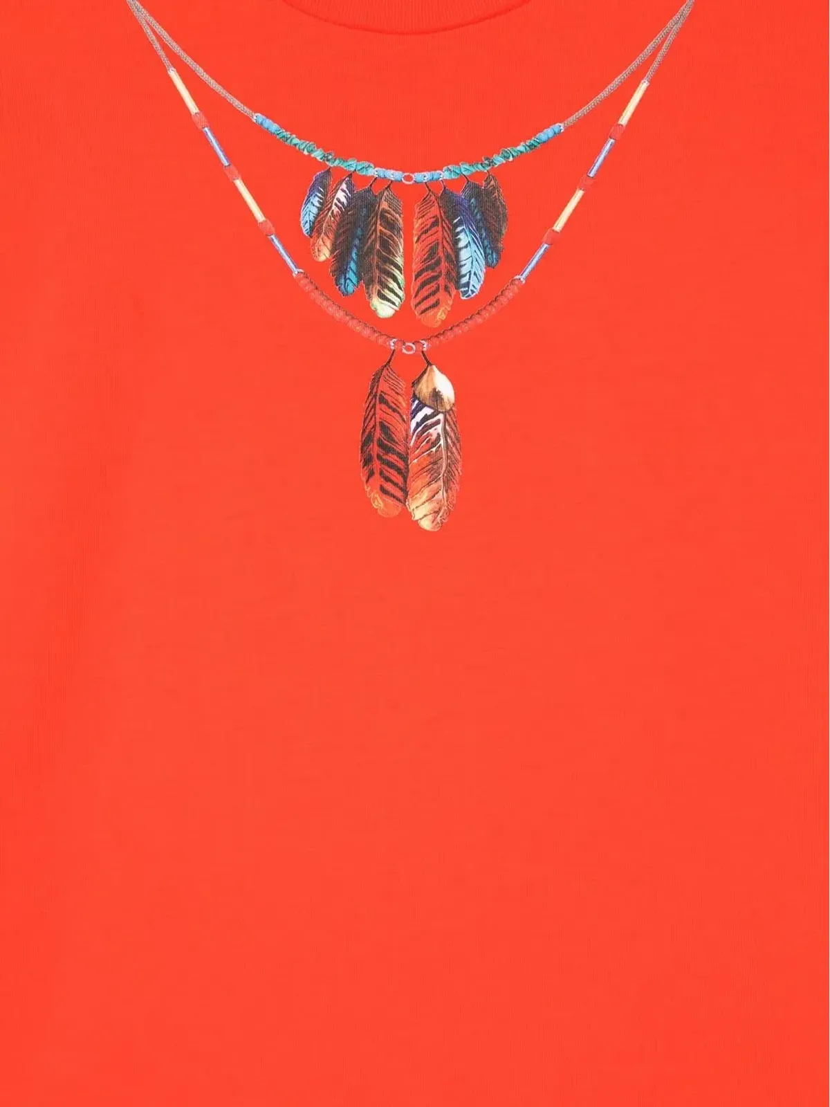 COUNTY OF MILAN KIDS 羽根ネックレスプリントTシャツ - 画像3