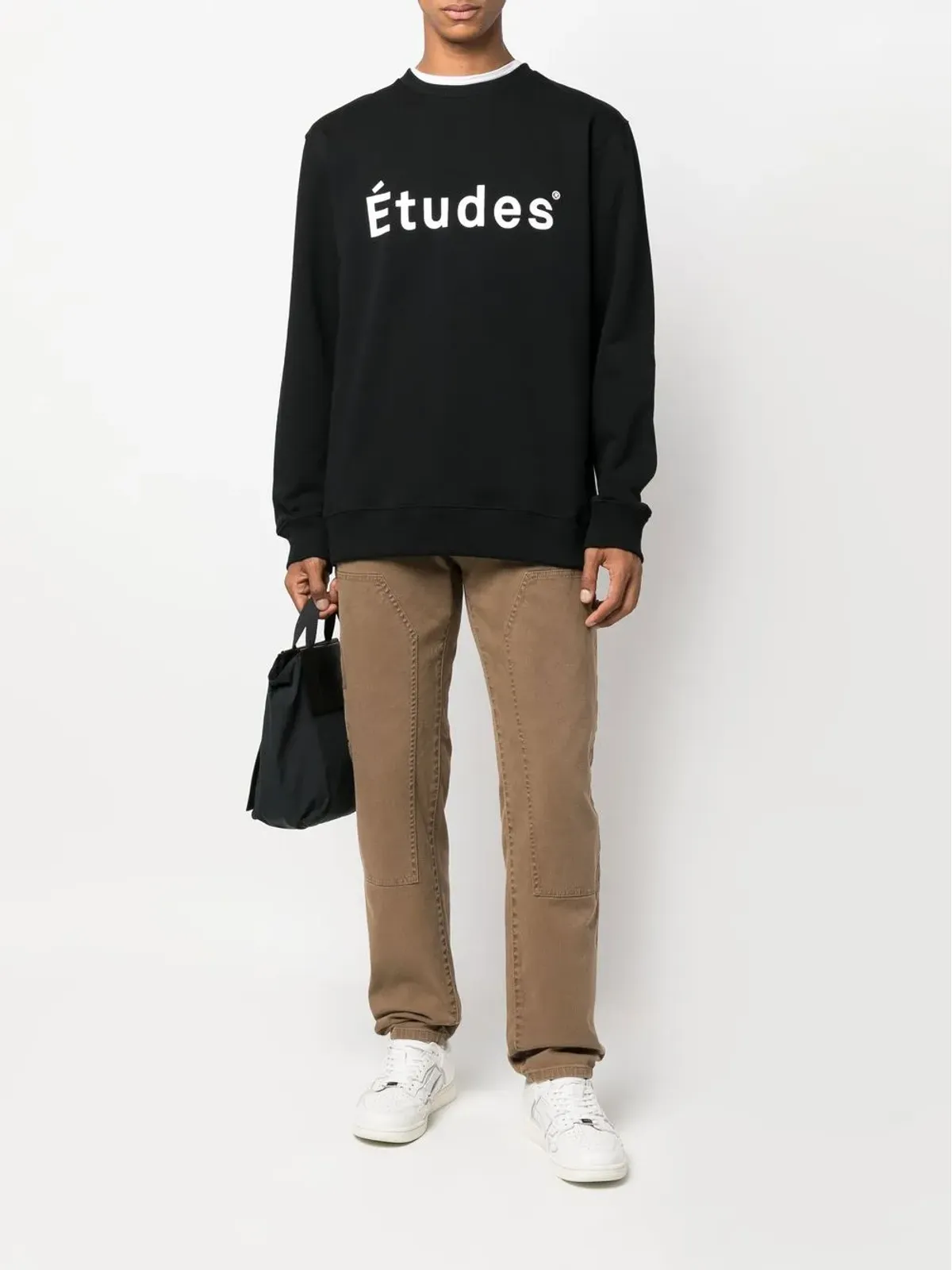 Études Studio ロゴプリント入りオーガニックコットン スウェットシャツ - ブラック - 画像2
