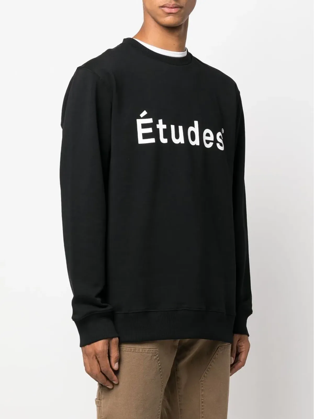 Études Studio ロゴプリント入りオーガニックコットン スウェットシャツ - ブラック - 画像3