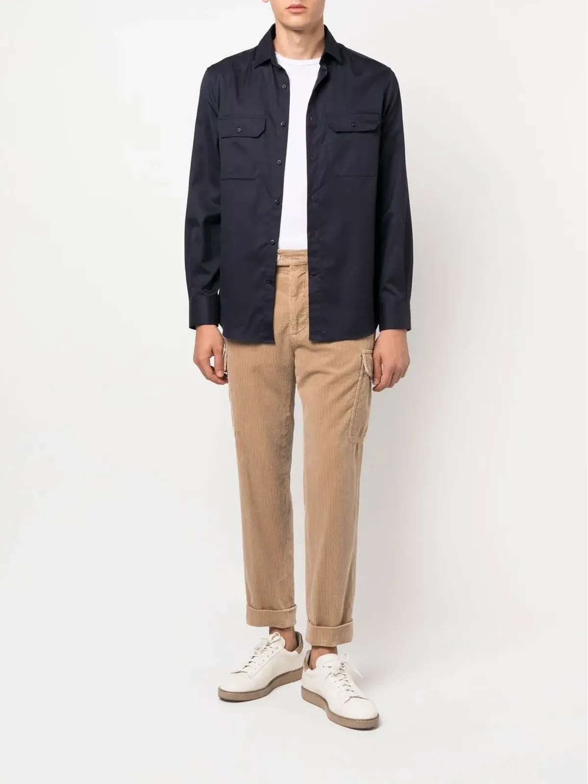Brunello Cucinelli クロップド コーデュロイパンツ - ベージュ系 - 画像2