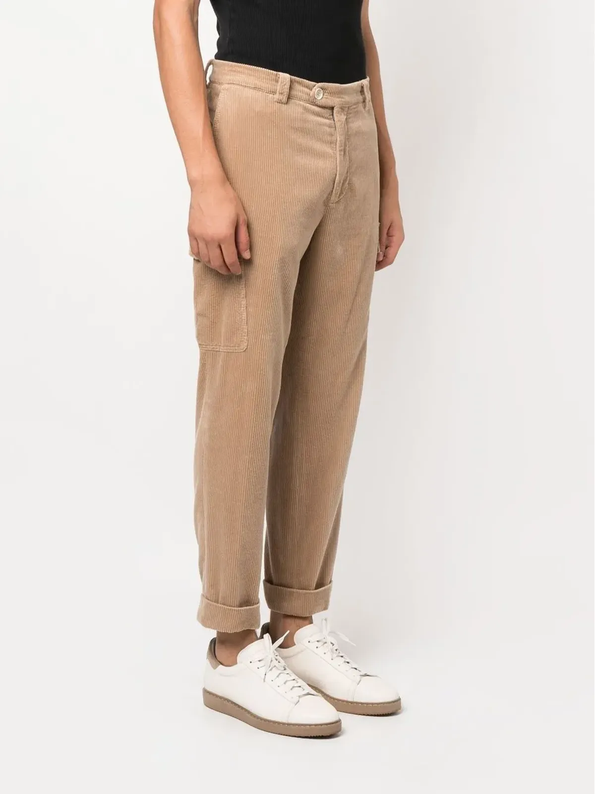 Brunello Cucinelli クロップド コーデュロイパンツ - ベージュ系 - 画像3
