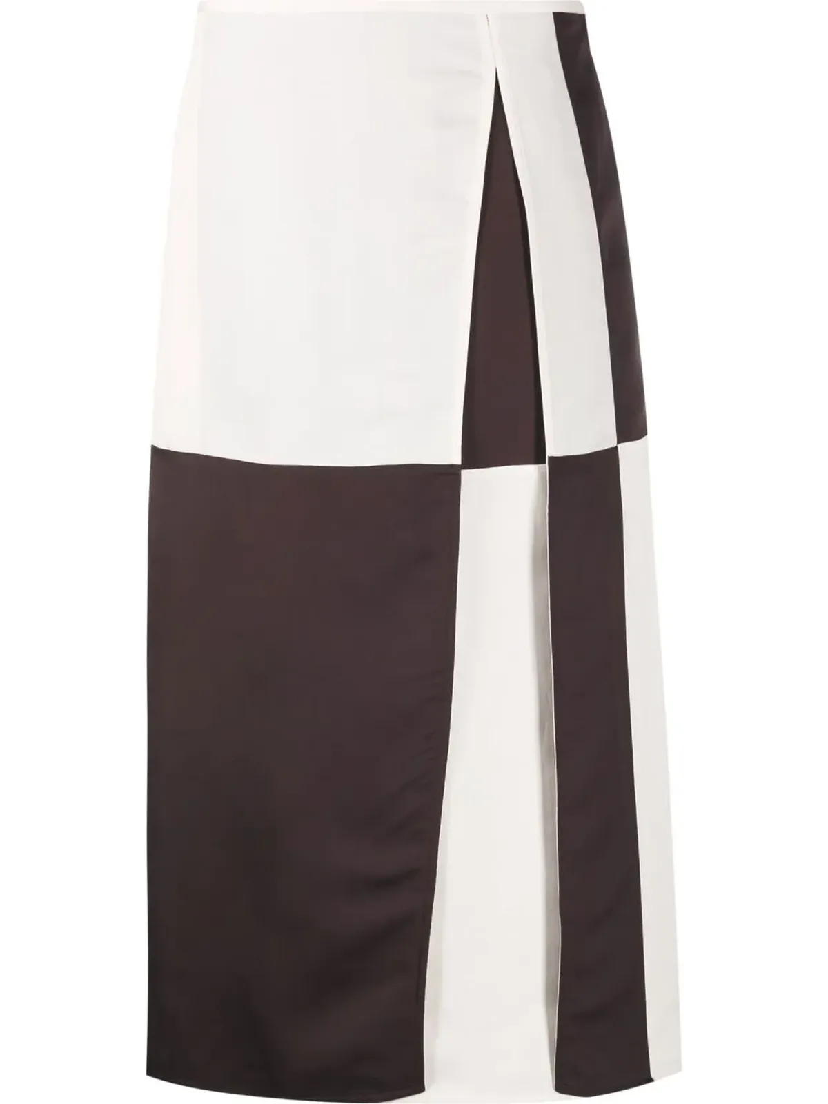 Jil Sander カラーブロック ミディスカート - 画像1