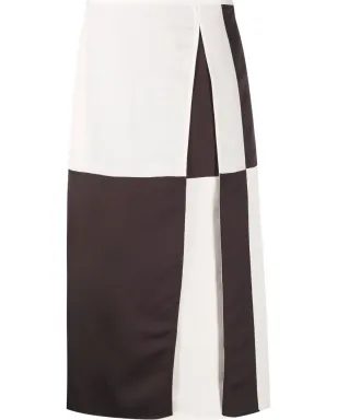 Jil Sander カラーブロック ミディスカート - サムネイル1
