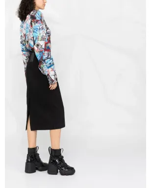 Raf Simons ボタン開きミディスカート - サムネイル4