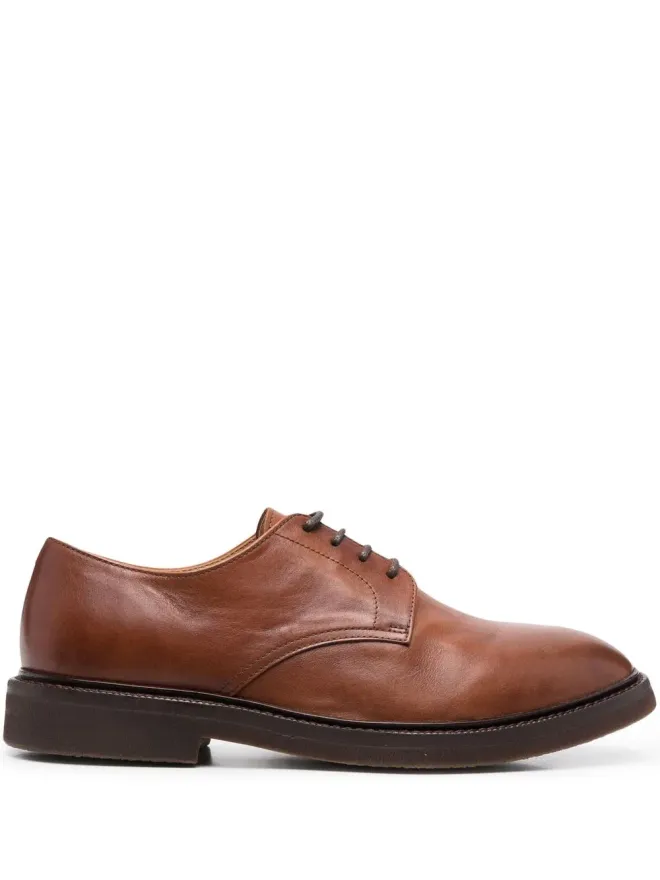 Brunello Cucinelli Brunello Cucinelli ブルネロ・クチネリ レースアップレザー ダービーシューズ ブラウンの商品画像
