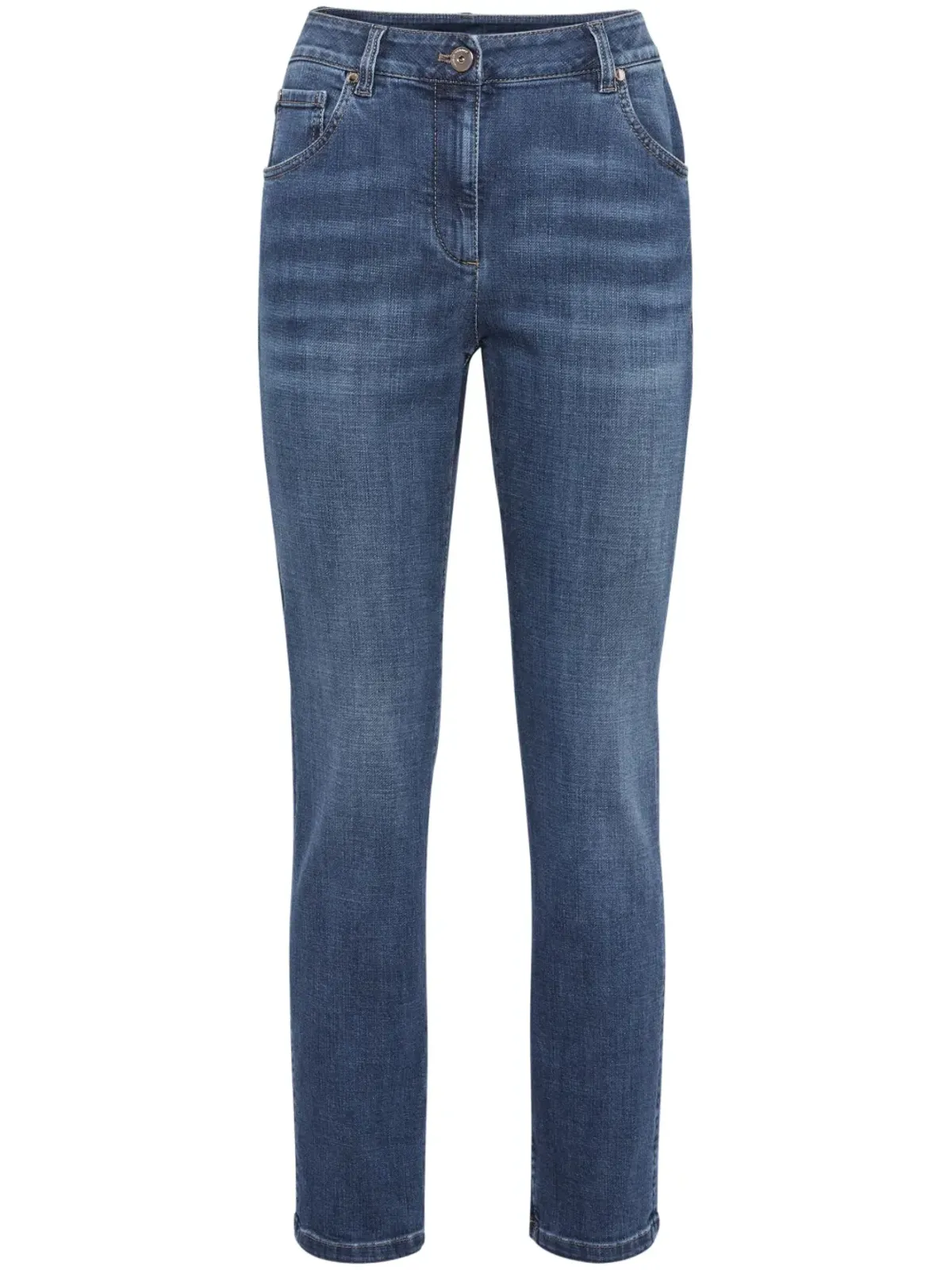 Brunello Cucinelli ダメージ加工デニムジーンズ - 画像1