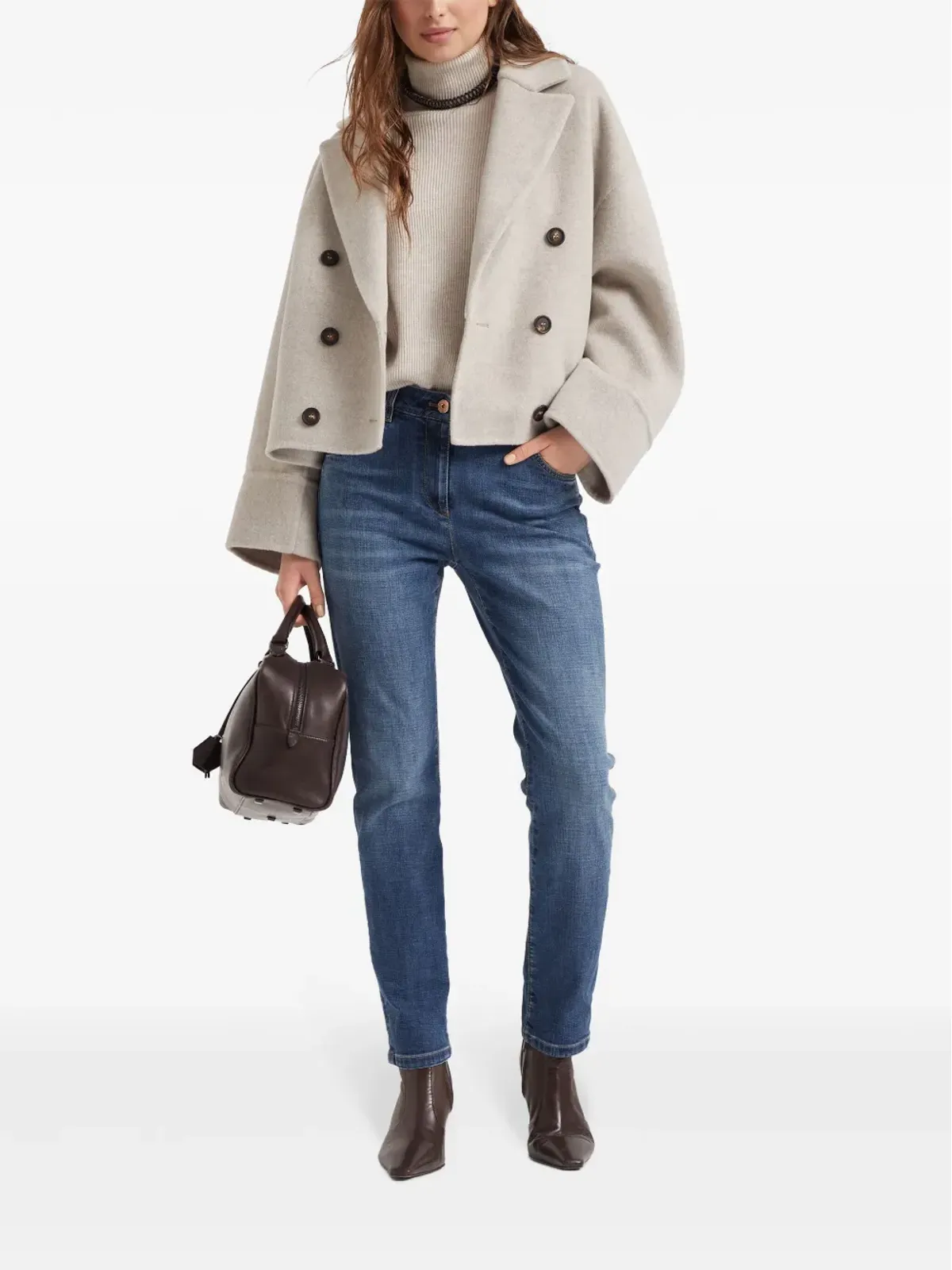 Brunello Cucinelli ダメージ加工デニムジーンズ - 画像2