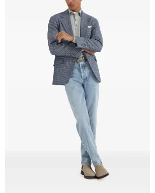 Brunello Cucinelli 長袖カシミアポロシャツ グレー - サムネイル2
