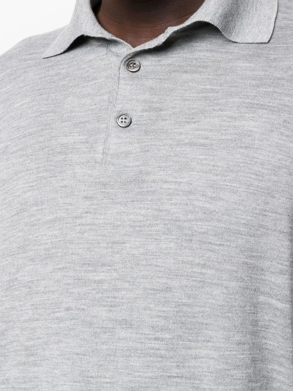 Brunello Cucinelli ニットポロシャツ - グレー - 画像5