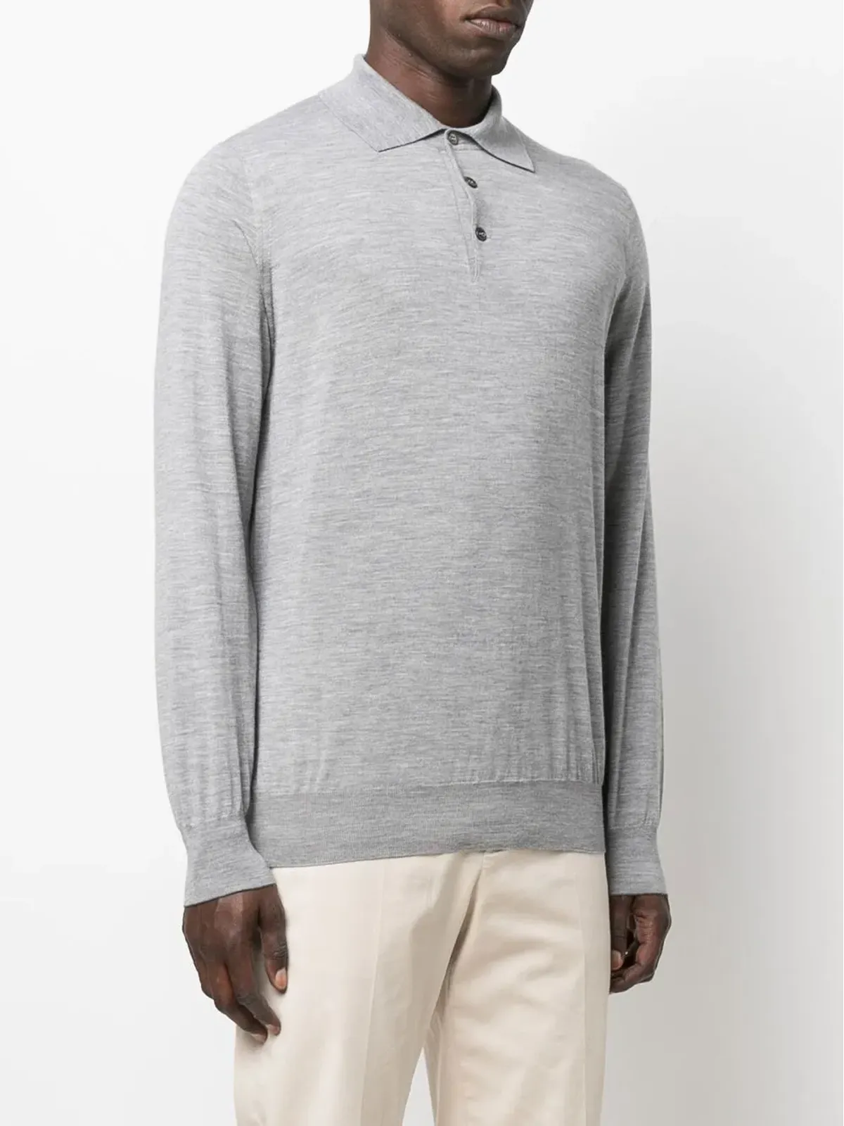 Brunello Cucinelli ニットポロシャツ - グレー - 画像3