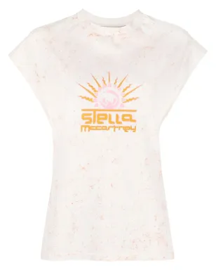Stella McCartney グラフィックプリント キャップスリーブ Tシャツ - White - サムネイル1