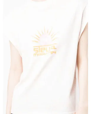 Stella McCartney グラフィックプリント キャップスリーブ Tシャツ - White - サムネイル5