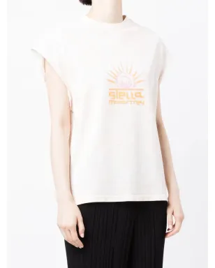 Stella McCartney グラフィックプリント キャップスリーブ Tシャツ - White - サムネイル3
