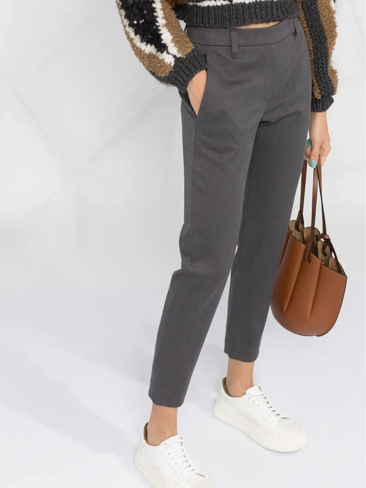 Brunello Cucinelli テーラード テーパードパンツ - グレー - 画像3