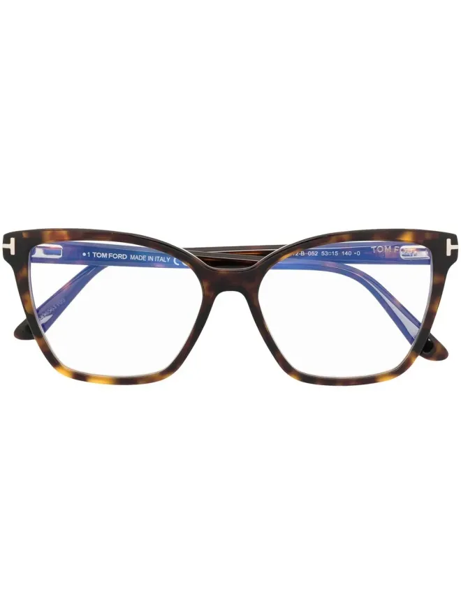 TOM FORD Eyewear TOM FORD Eyewear べっ甲風オーバーサイズフレーム眼鏡（ブラウン）の商品画像