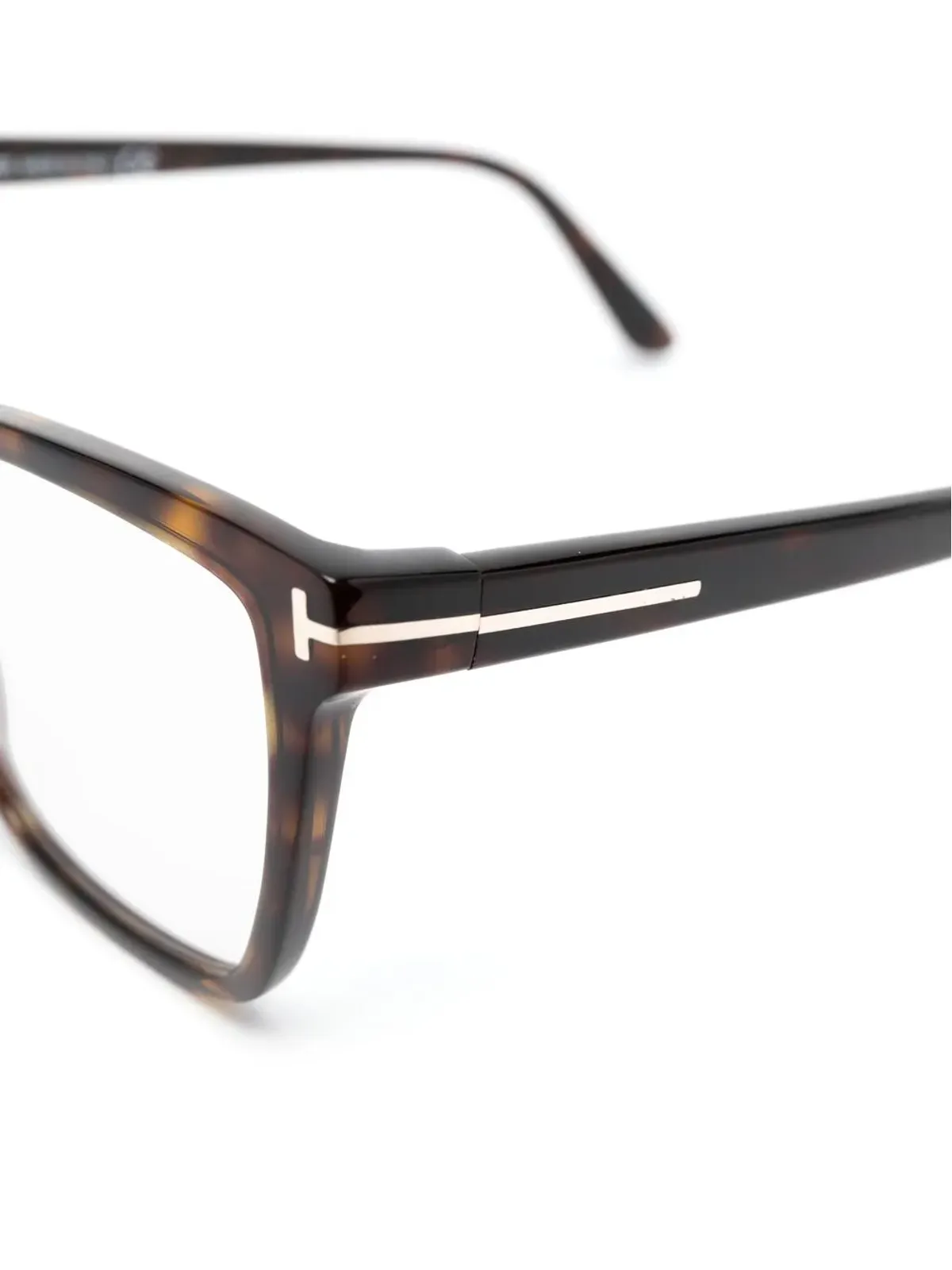 TOM FORD Eyewear べっ甲風オーバーサイズフレーム眼鏡（ブラウン） - 画像3
