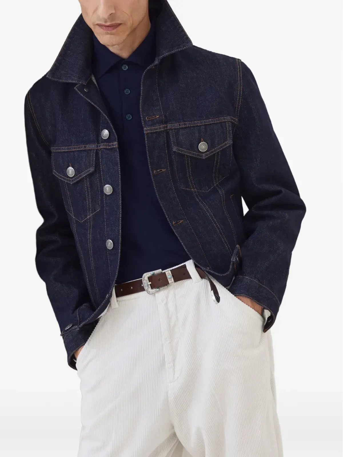 Brunello Cucinelli 長袖カシミヤポロシャツ - 画像5