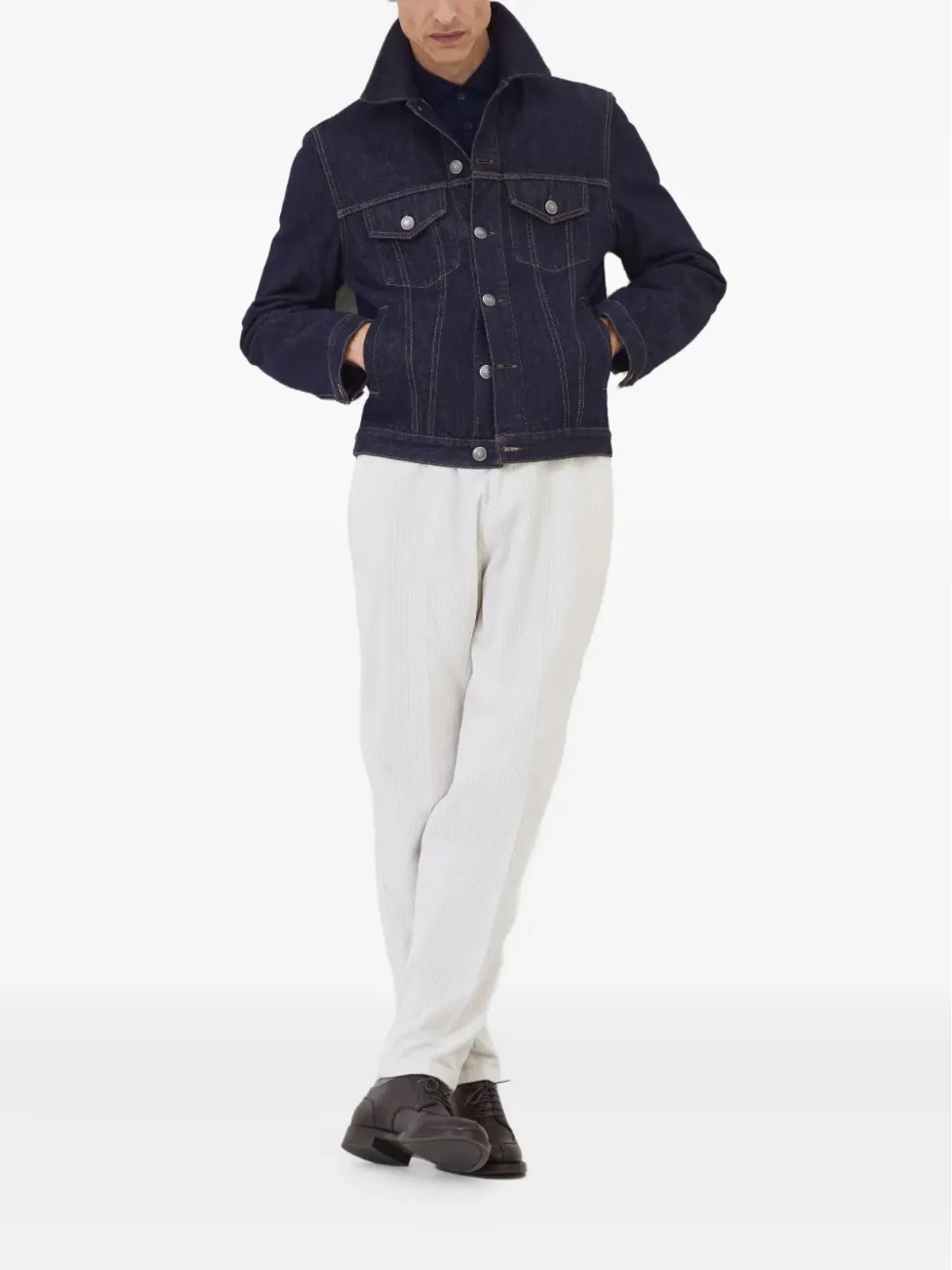 Brunello Cucinelli 長袖カシミヤポロシャツ - 画像2