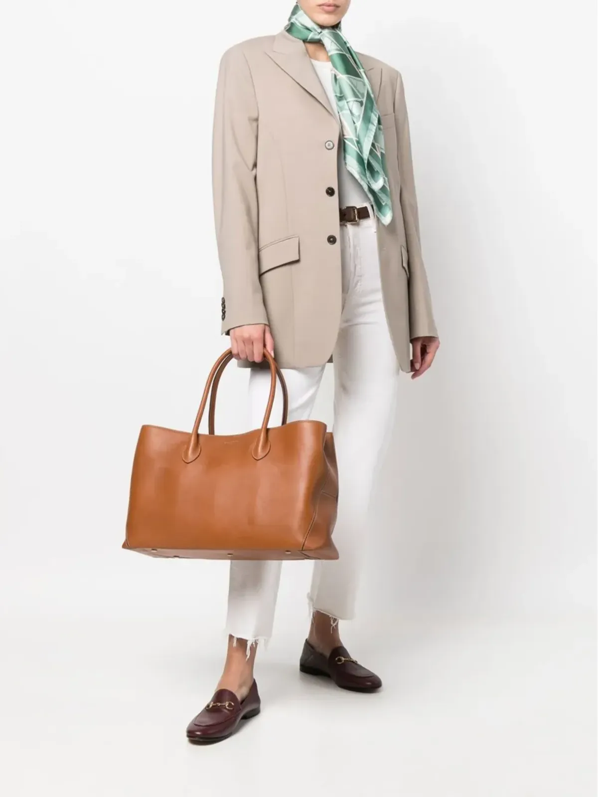 Aspinal Of London ロゴプリント レザー トートバッグ - 画像2