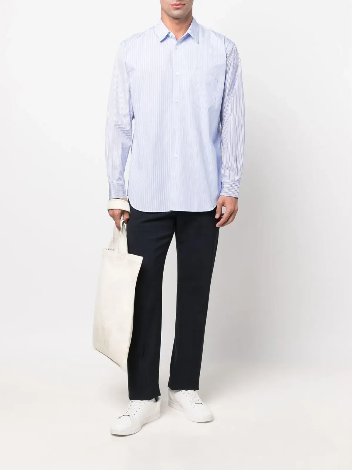Comme Des Garçons Shirt Forever multi-stripe shirt - Blue - 画像2