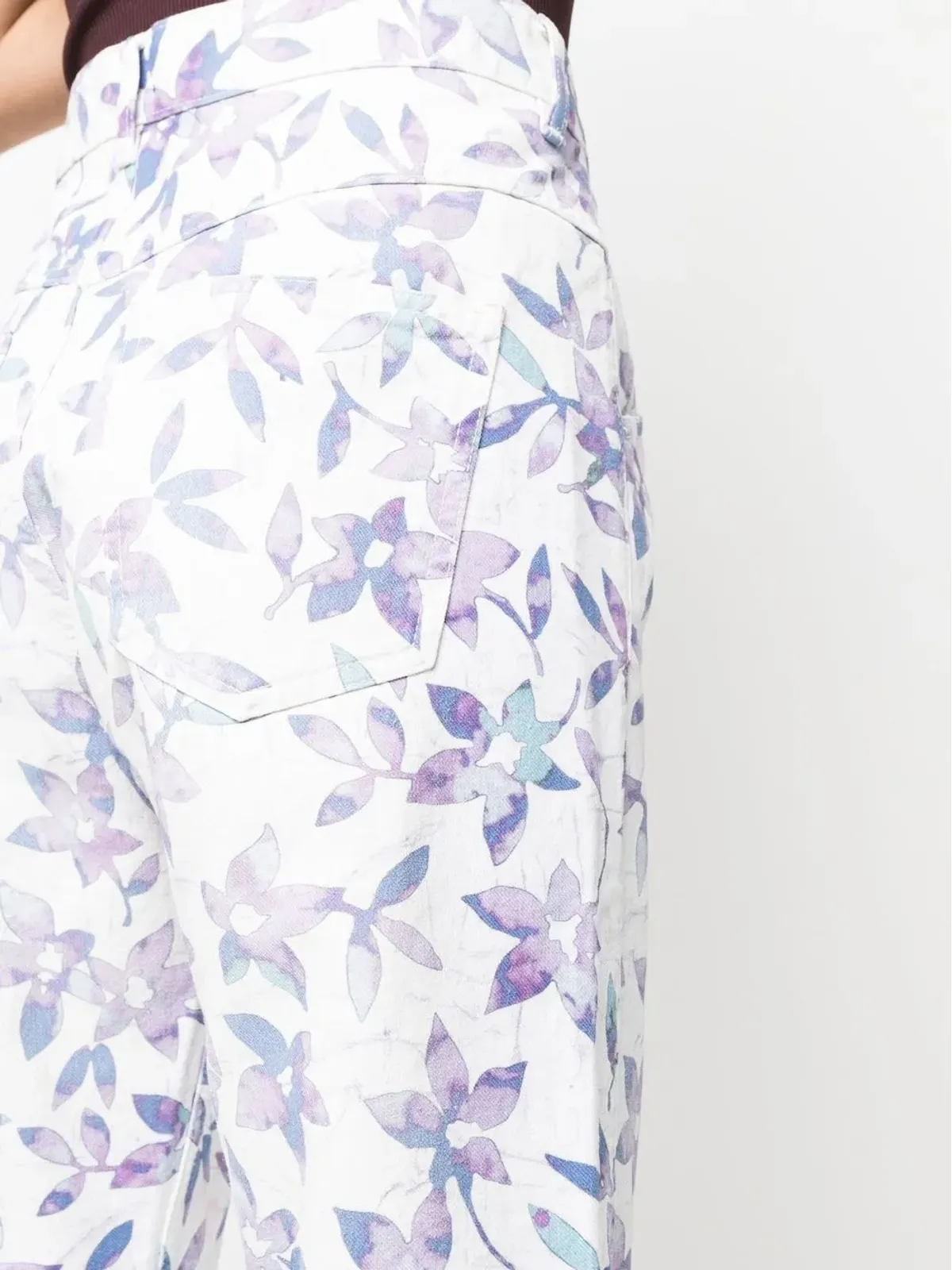 ISABEL MARANT 花柄プリントストレートレッグパンツ - 画像5